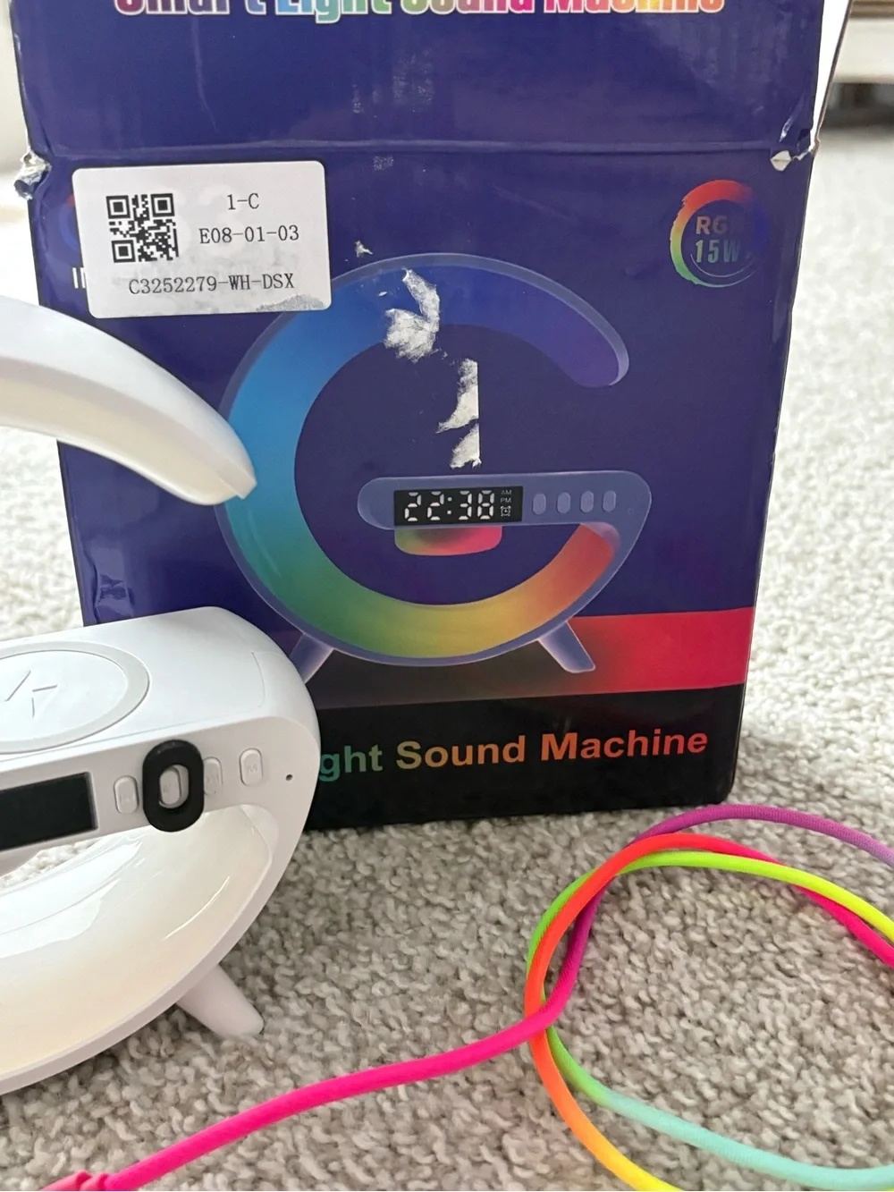 RGB G63 Sunrise Simulation Sound Machine Night Light - Phone Charger Station